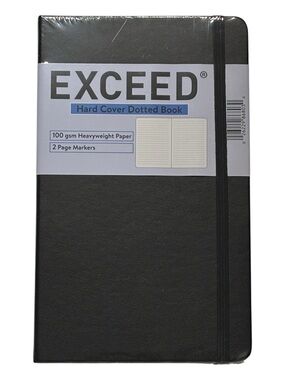 Exceed Black Hard Cover Dotted Notebook Journal